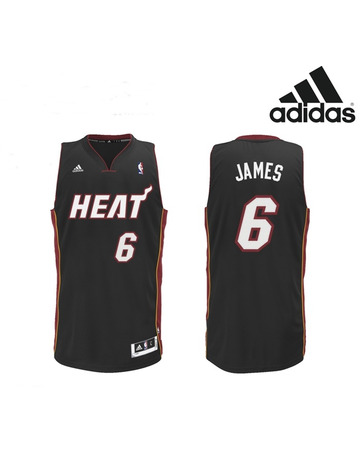T-Shirt NBA Bordada Lebron James Miami (negro)
