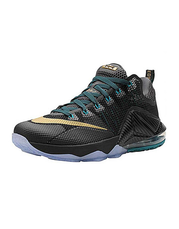 Lebron XII Low "SVSM" (070/negro/metalic gold/radant esmeralda)