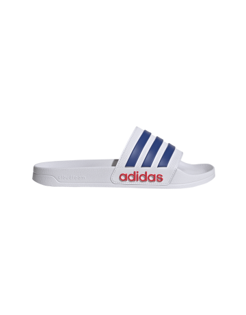 Adidas Adilette Shower Slides "White - Royal Blue"
