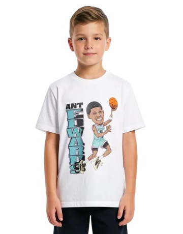 Adidas Anthony Edwards East Junior Tee "White"