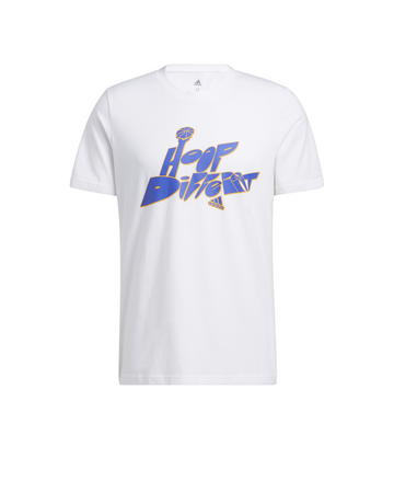 Adidas Basketaball Hoop geboren Verschiedene Grafik Tee "weiß"