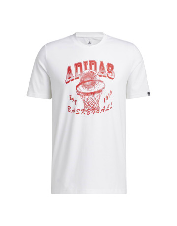 Adidas Basketball Aworld Hoops Graphic Tee "White"