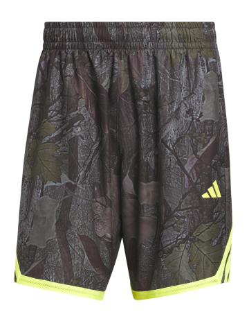 Adidas Basketball Crazylite Camo Short  "Black-Solar Lemon"