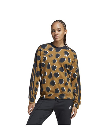 Adidas Essentials 3-Strips Animal Print Sweatshirt