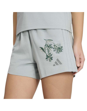 Adidas Essentials 3-Stripes Cotton Shorts "Green"