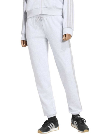 Adidas Essentials 3-Stripes French Terry Cuffed Pants "Light Grey Heather"