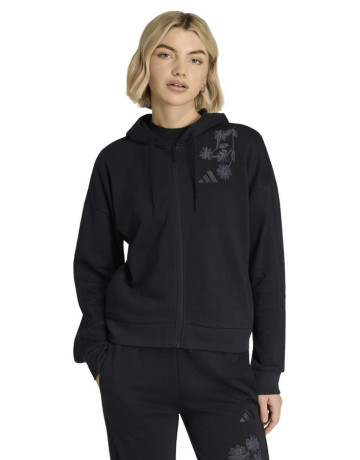Adidas Essentials 3-Stripes French Terry FZ Hoodie "Black"