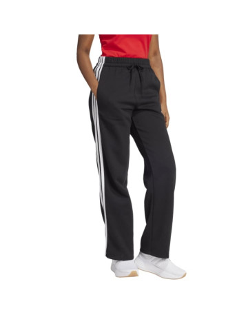Adidas Essentials 3-Stripes Open-Hem Fleece Joggers "Black"