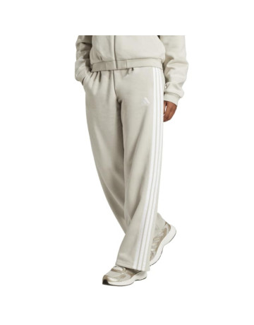 ADIDAS ESSENTIALS 3-STRIPES OPEN HEM FLEECE PANTS "Beige"