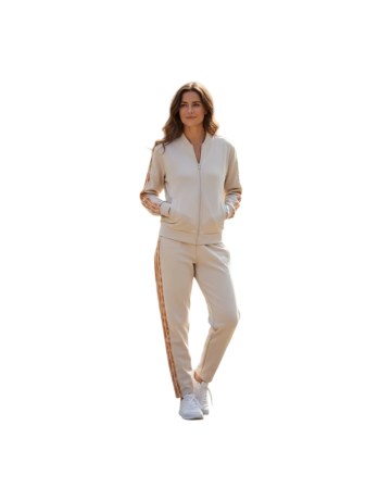 Adidas Essentials 3-Stripes Track Suit "Beige"