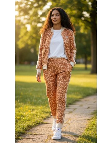 Adidas ESSENTIALS 3-STRIPES Tracksuit ANIMAL AOP "wonder alumina"
