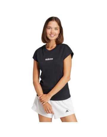 Adidas Essentials Linear Cotton T-Shirt "Black"