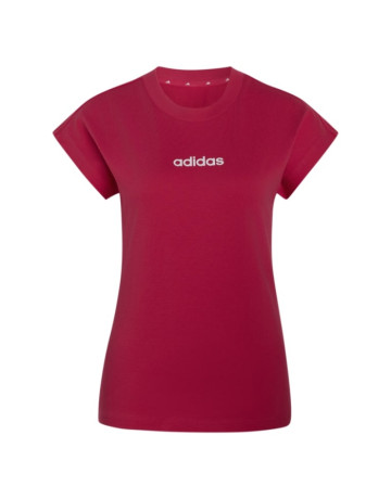 ADIDAS Essentials Linear Cotton T-Shirt "Pink"