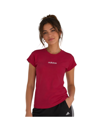 ADIDAS Essentials Linear Cotton T-Shirt "Pink"