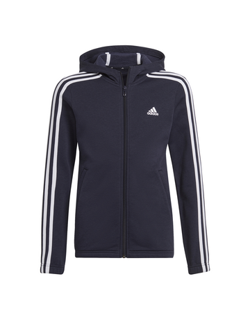 Adidas Girls Essential 3-Stripes Fleece Full-Zip