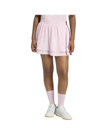 Adidas Mesh skirt with signature 3-Stripes for iconic "Pink"