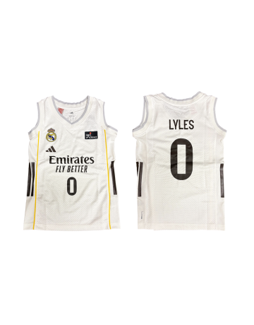 Camiseta Real Madrid Basket 1ª Equipación JR. 2025-26 # 0 LYLES #