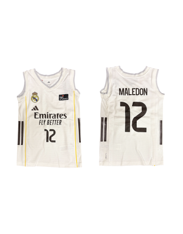 Camiseta Real Madrid Basket 1ª Equipación JR. 2025-26 # 12 MALEDON #