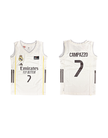 Camiseta Real Madrid Basket 1ª Equipación JR. 2025-26 # 7 CAMPAZZO #