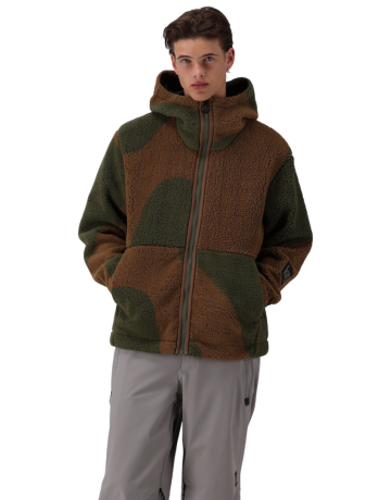 Campagnolo Men's Fleece Jacket with Hood "Moss-Malto"