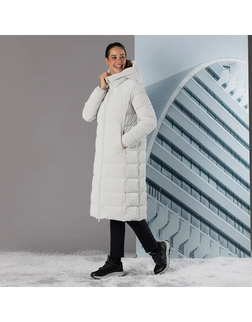 Campagnolo Damen Nylon Seide Touch Kapuzenmantel "Gesso"