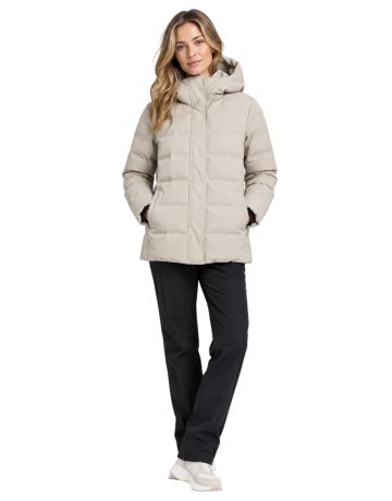 Campagnolo Women's padded down jacket with hood "Kaki"