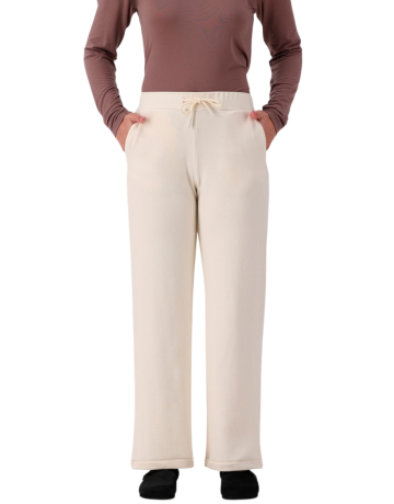 Campagnolo Women's wide trousers in warm fleece "Avorio"
