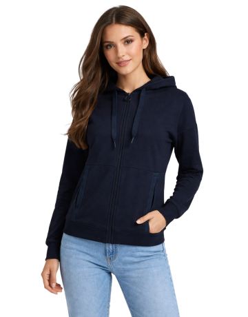 Campagnolo Women’s zip-up hoodie "Black blue"