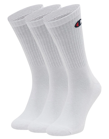 Champion 3 Pack Crew C Logo Socks "White"