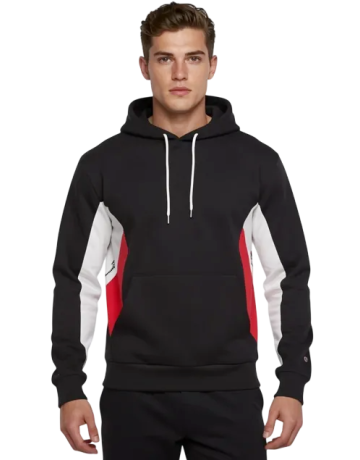 Champion Basketball Inspired Color Block Logo Hoodie "Black"