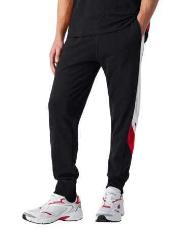 Champion Basketball Inspired Color Block Logo Rib Cuff Pants "Black"