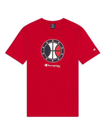 Champion Basketball Legacy Round Up Graphic Crewneck T-Shirt "Red"