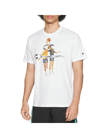 Champion Basketball Vintage 2P Script Logo T-Shirt "White"