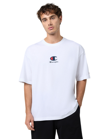 Champion Big C Logo Stickerei Crewneck T-Shirt "White"