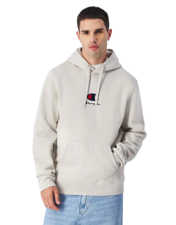 Champion Big C Logo Stickerei Fleece Hoodie "Beige"
