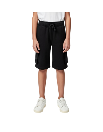 Champion Boys’ Cargo Shorts with Puff Print "Black"
