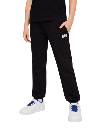 Champion Boys’ Elastic Cuff Pants with Puff Print "Black"