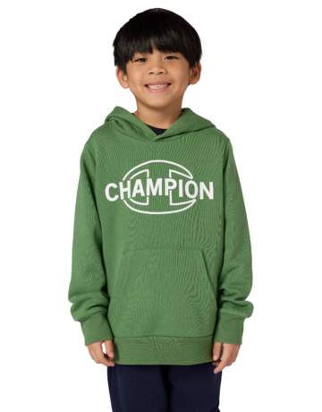 Champion BOYS' FLEECE HOODED SWEATSHIRT GRAPHIC "OLIVE GREEN"
