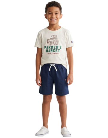 Champion Boys’ T-Shirt and Shorts Set "Cream and Navy"