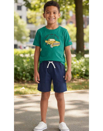 Champion Boys’ T-Shirt and Shorts Set "Green and Navy"