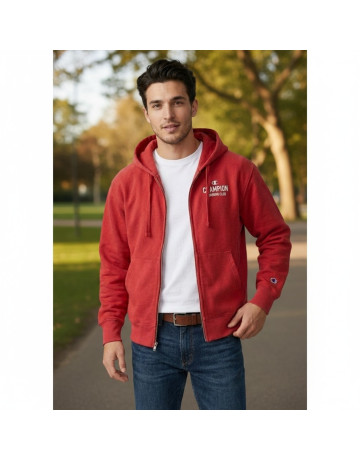 Champion Full Zip Hoodie Sweatshirt "Red"