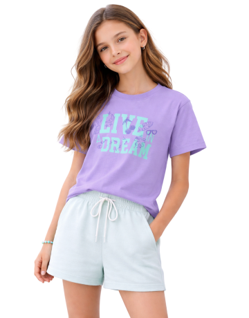 Champion Girls GRAPHIC CREW NECK Tee "purple"
