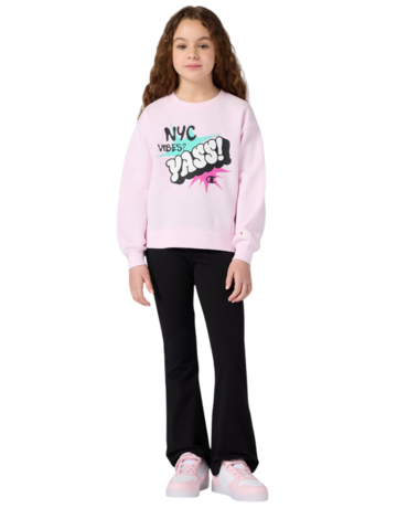 Champion Girls' Tracksuits Fleece Sweatsuit with Graphic "Pink"