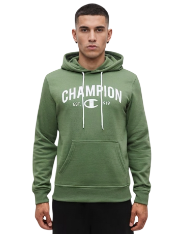 Champion Graphic Logo Est. "C" 1919 Pullover Hoodie "Military Green"