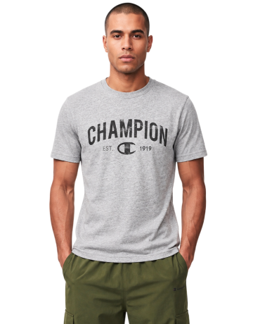 Champion Graphic Logo Est. "C" 1919 SS Tee "Medium Gray"