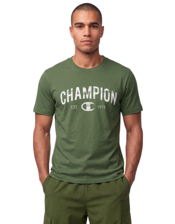 Champion Graphic Logo Est. "C" 1919 SS Tee "Military Green"