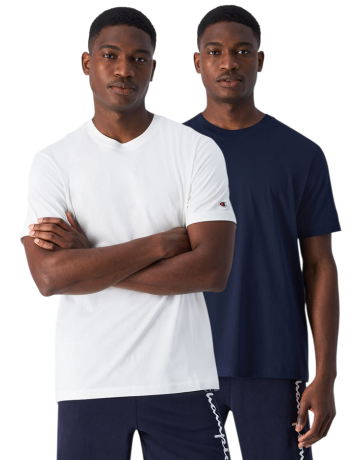 Champion Icons Men's 2-Pack Short Sleeve Tee "White-Navy"