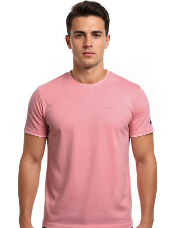 Champion Icons Men’s T-Shirt with Small C Embroidery Logo "Pink"