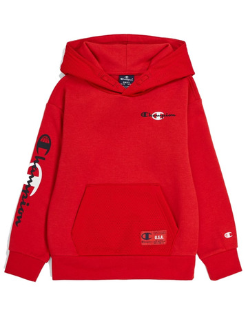 In den Einkaufswagen Champion Kids Basketball Logo Fleece Hoodie "Red" Champion Kids Basketball Logo Fleece Hoodie "Red"
