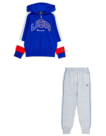 In den Einkaufswagen Champion Kids Colour Block Logo USA Trainingsanzug "Nautical Blue" Champion Kids Colour Block Logo USA Trainingsanzug "Nautical Blue"